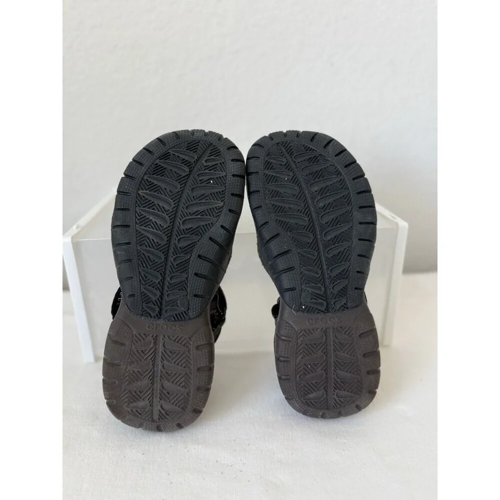 Crocs Men's Size 8 Brown SwiftWater Mesh Fisherman Deck Sandals Water Shoes EUC